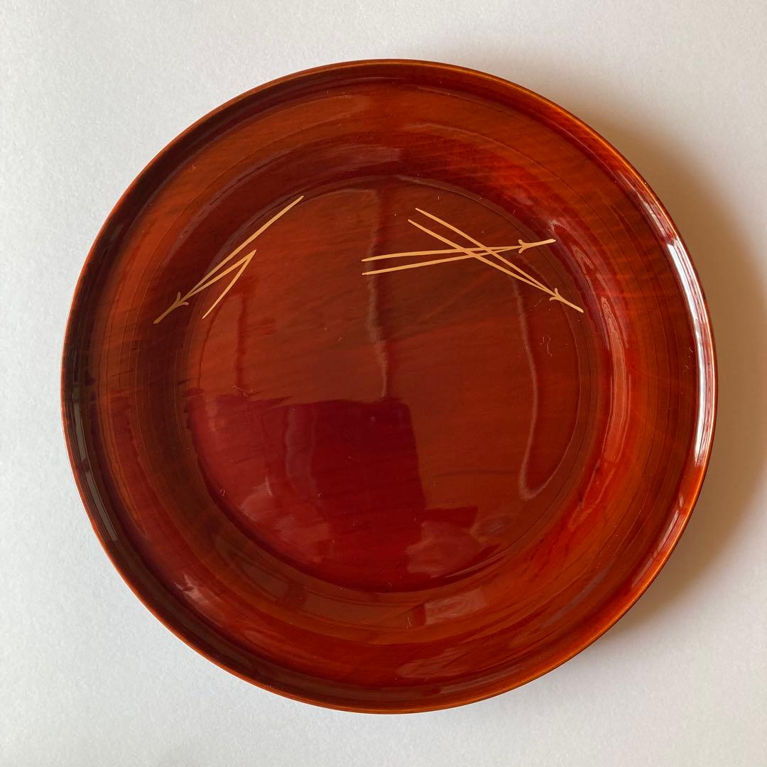 茶道　干菓子器　漆器　松葉蒔絵