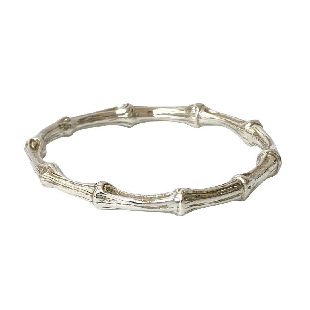 極美品 ティファニー バンブー モチーフ バングル シルバー925 ブレスレット