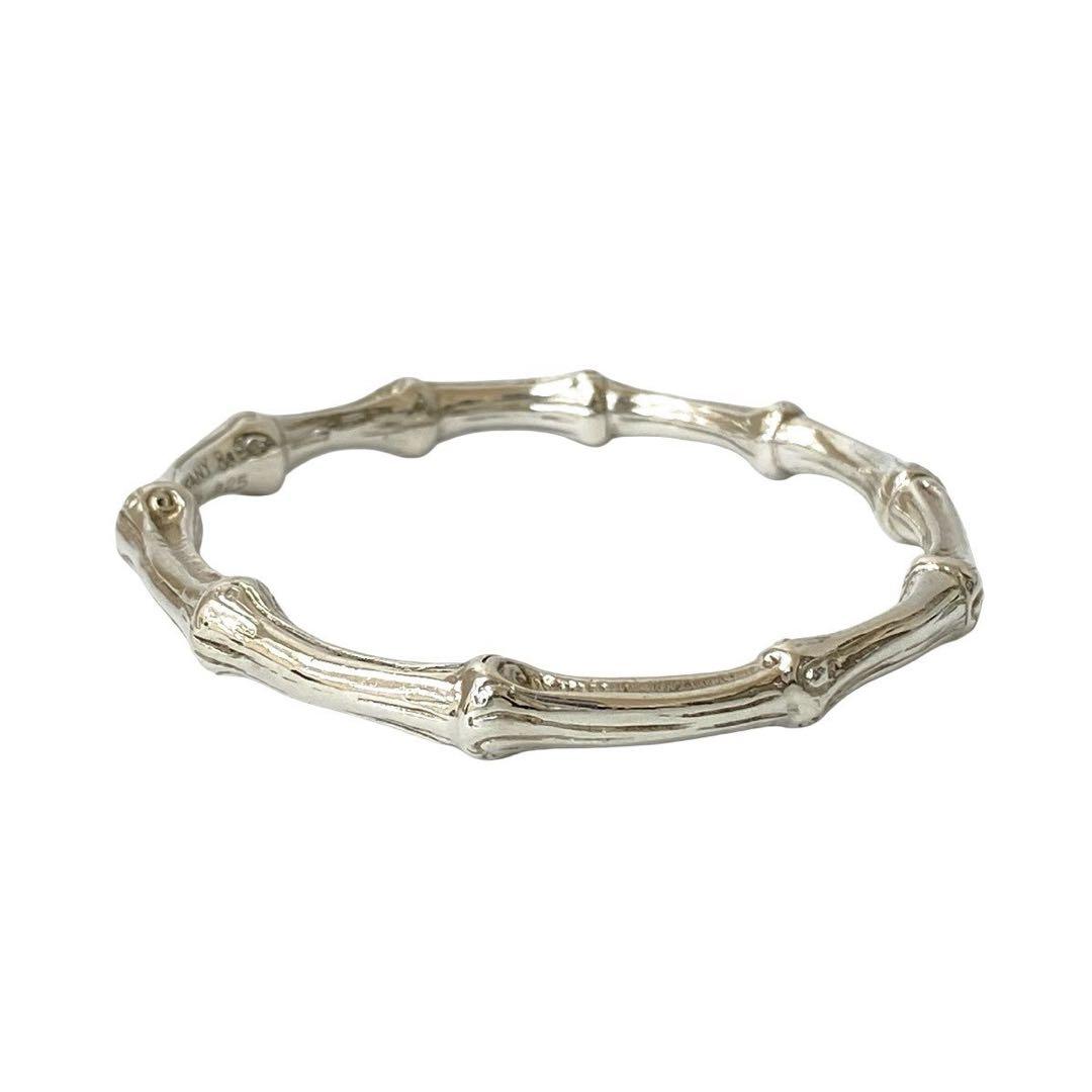 極美品 ティファニー バンブー モチーフ バングル シルバー925 ブレスレット