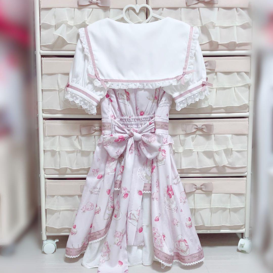 LIZLISA Salon de Fraise柄ワンピース ピンク