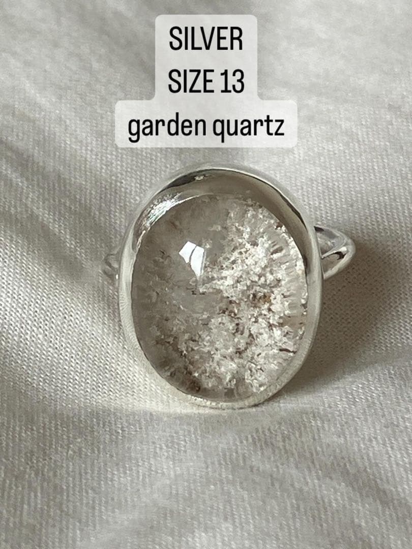 ガーデンクォーツ×シルバー950 リング/13号