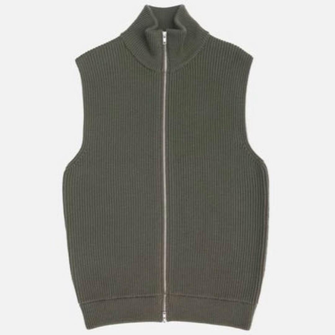 【美品】Ds Knit Vest - OLIVE DAN ハズム