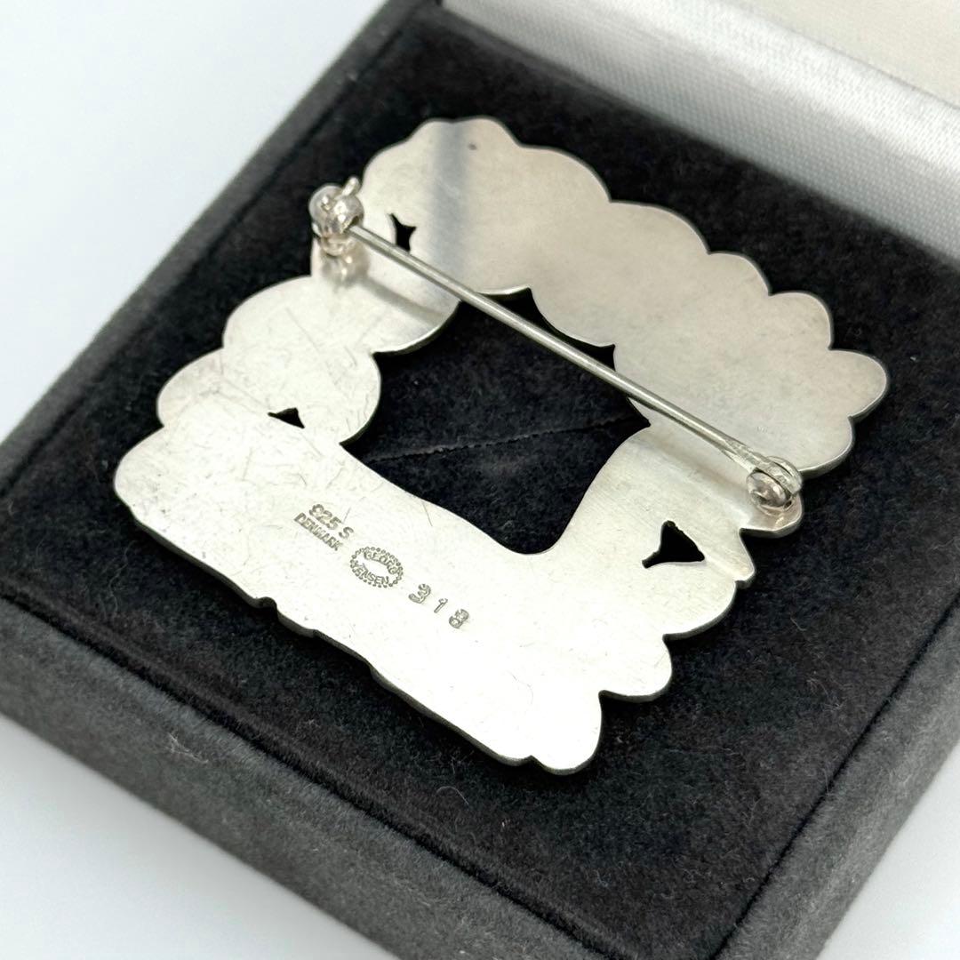 美品 希少 ジョージジェンセン 318 ブローチ 鹿とリス アンティーク