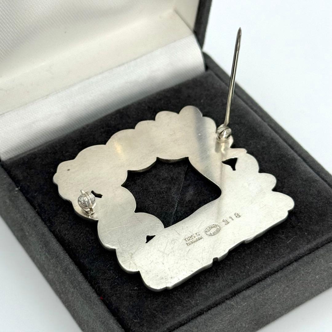 美品 希少 ジョージジェンセン 318 ブローチ 鹿とリス アンティーク