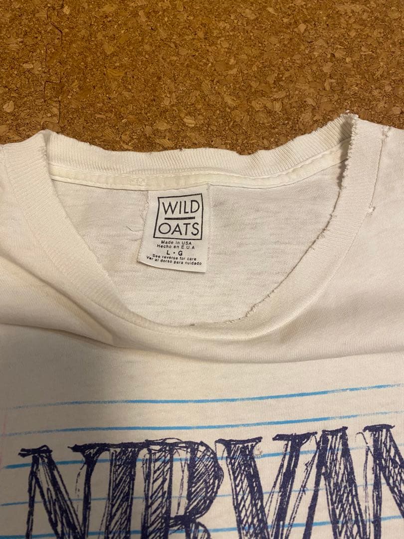 90s NIRVANA 落書き Tシャツ　WILD OATS
