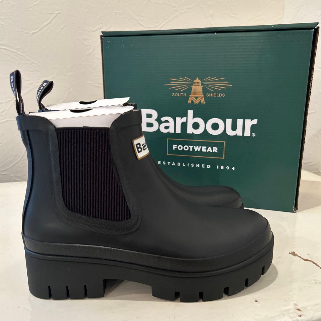 Barbour Halton サイドゴア レインブーツ（レディース） ブラック