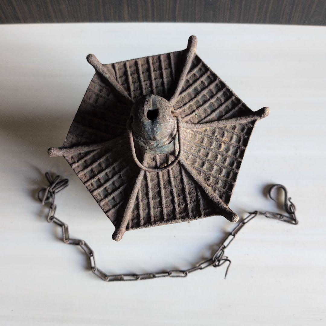 アンティーク灯籠　鉄製灯籠　レトロ