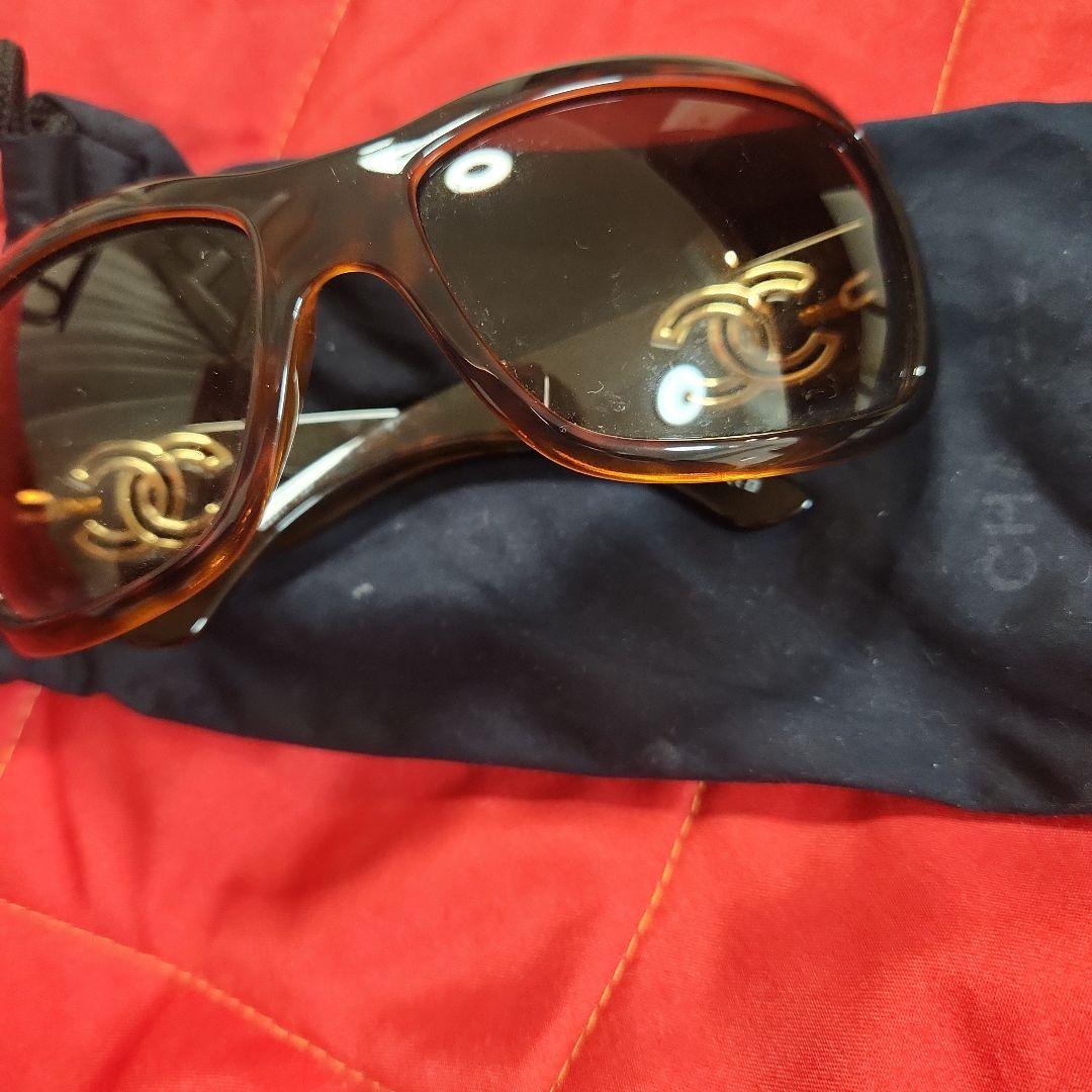 CHANEL スクエア サングラス シャネル　ブラウン