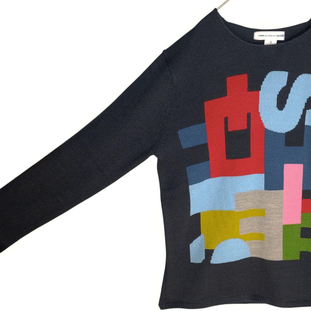 COMME des GARCONS SHIRT アクリルウールインターシャニット