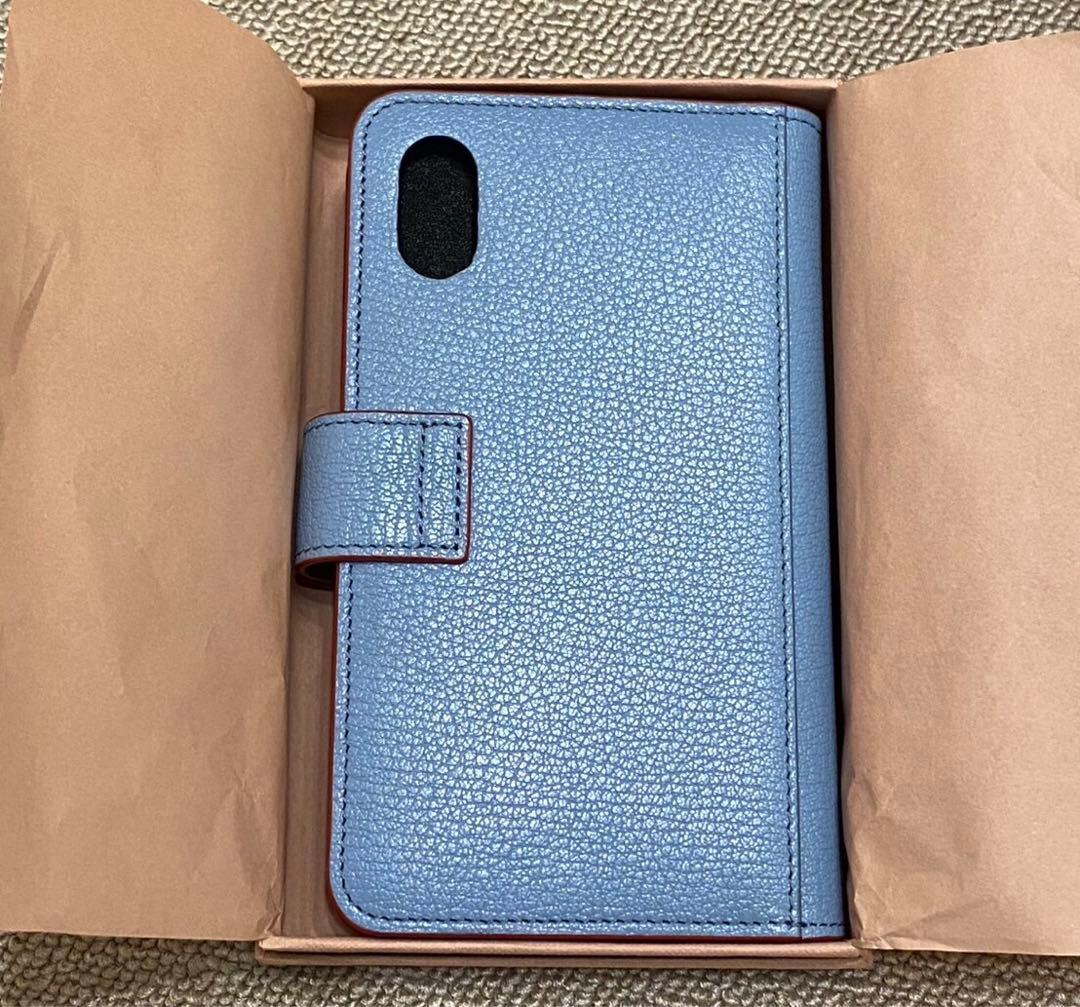 新品未使用★miumiu ミュウミュウ iPhoneケース手帳型ブルー正規品