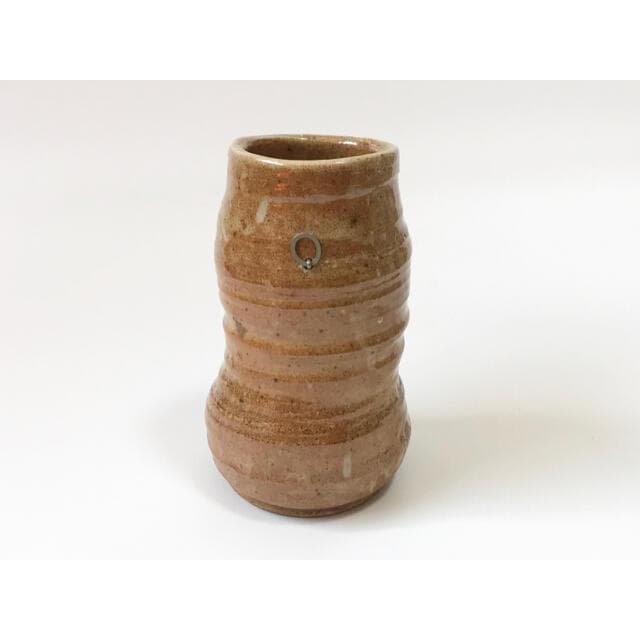 作家物　奥磯栄麓　掛花入　花入　花瓶　陶芸家　骨董