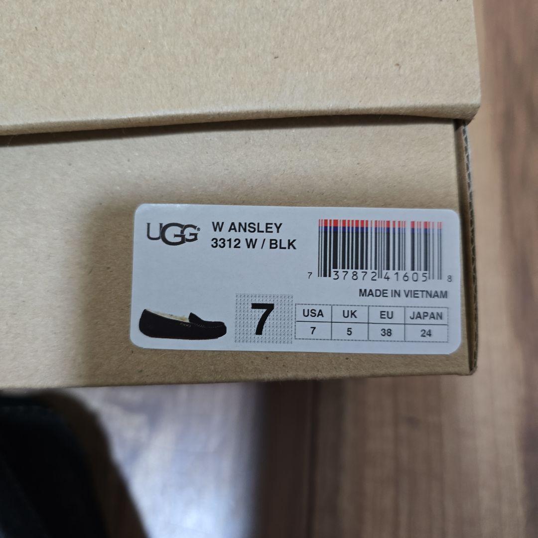 UGG ブラック 7　ANSLEY