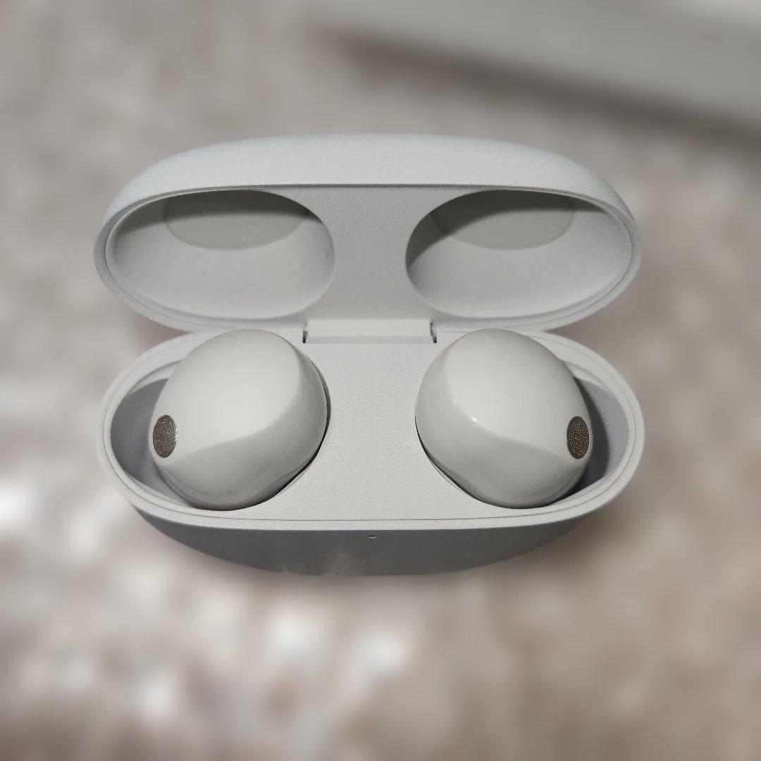 美品 SONY ワイヤレスイヤホン WF-1000XM5 プラチナシルバー