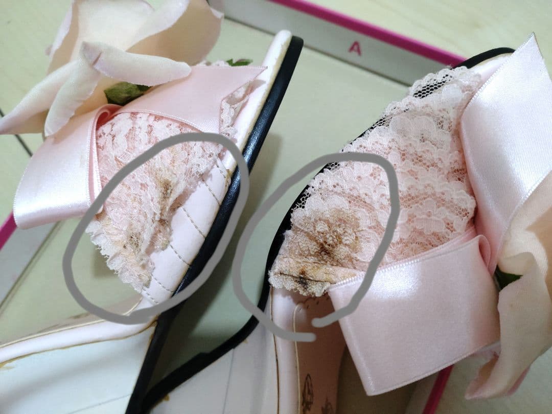 ジーザスディアマンテ　ローズリボンミュール ピンク