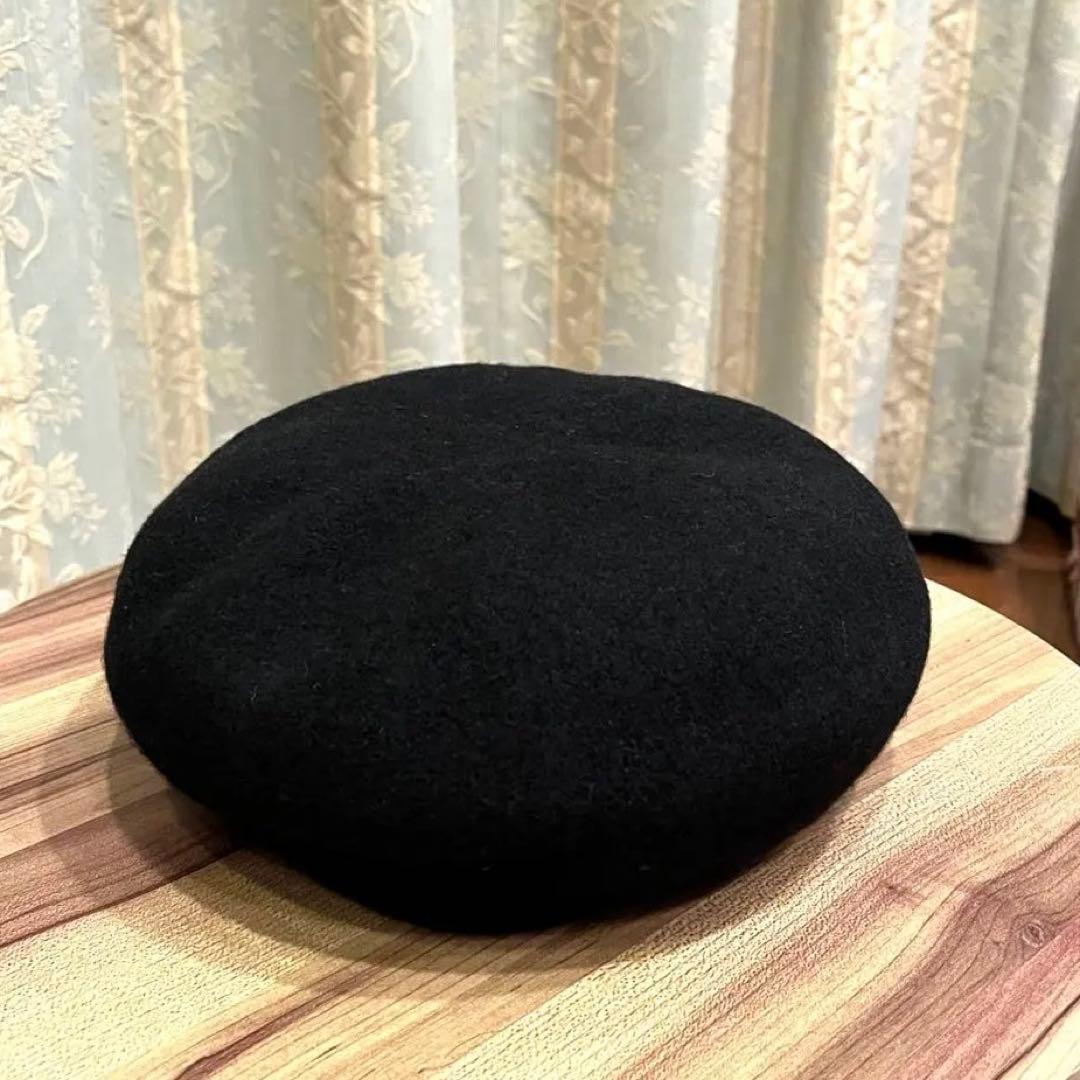 ✨希少✨良品✨ヴィヴィアンウエストウッド ベレー帽 ウール オーブ刺繍 ブラック