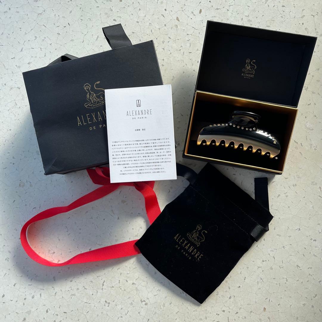 ALEXANDRE ブラックヘアクバレッタ　ギフトボックス付き　新品未使用