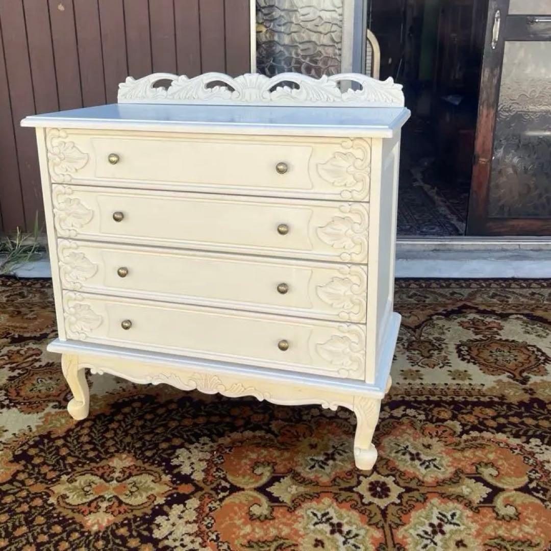 チェスト 姫系 ロココ調 白家具 インテリア アンティーク 箪笥
