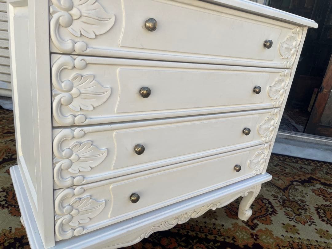 チェスト 姫系 ロココ調 白家具 インテリア アンティーク 箪笥