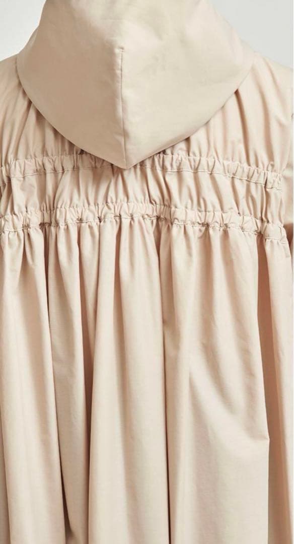 yori ビッグリボン　撥水　ロングパーカー　ベージュ　タグ付き　レインコート