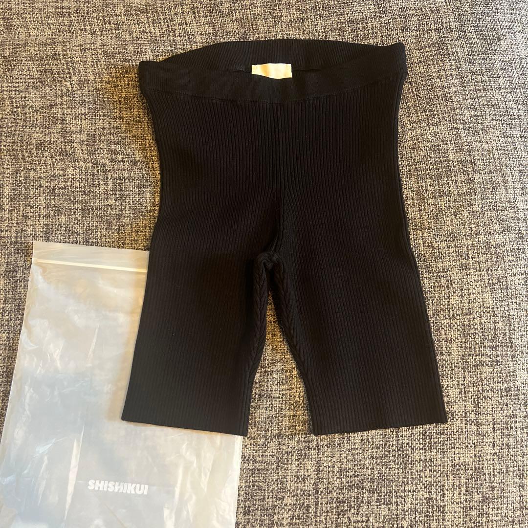 THE SHISHIKUI シシクイ rib knit legg／S／black