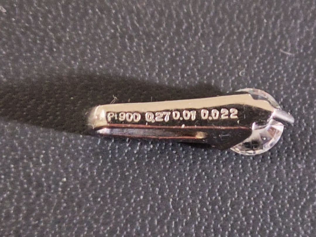 Pt900 一粒ダイヤモンド サファイア ペンダントトップ、Pt850ネックレス