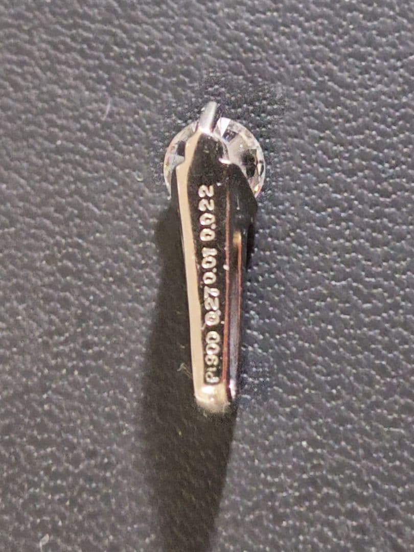 Pt900 一粒ダイヤモンド サファイア ペンダントトップ、Pt850ネックレス