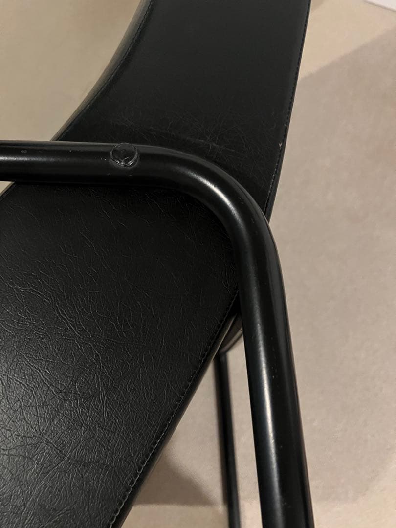 【S.H.】ラウンジチェア、ソファ　ビンテージ　ブラック　レザー