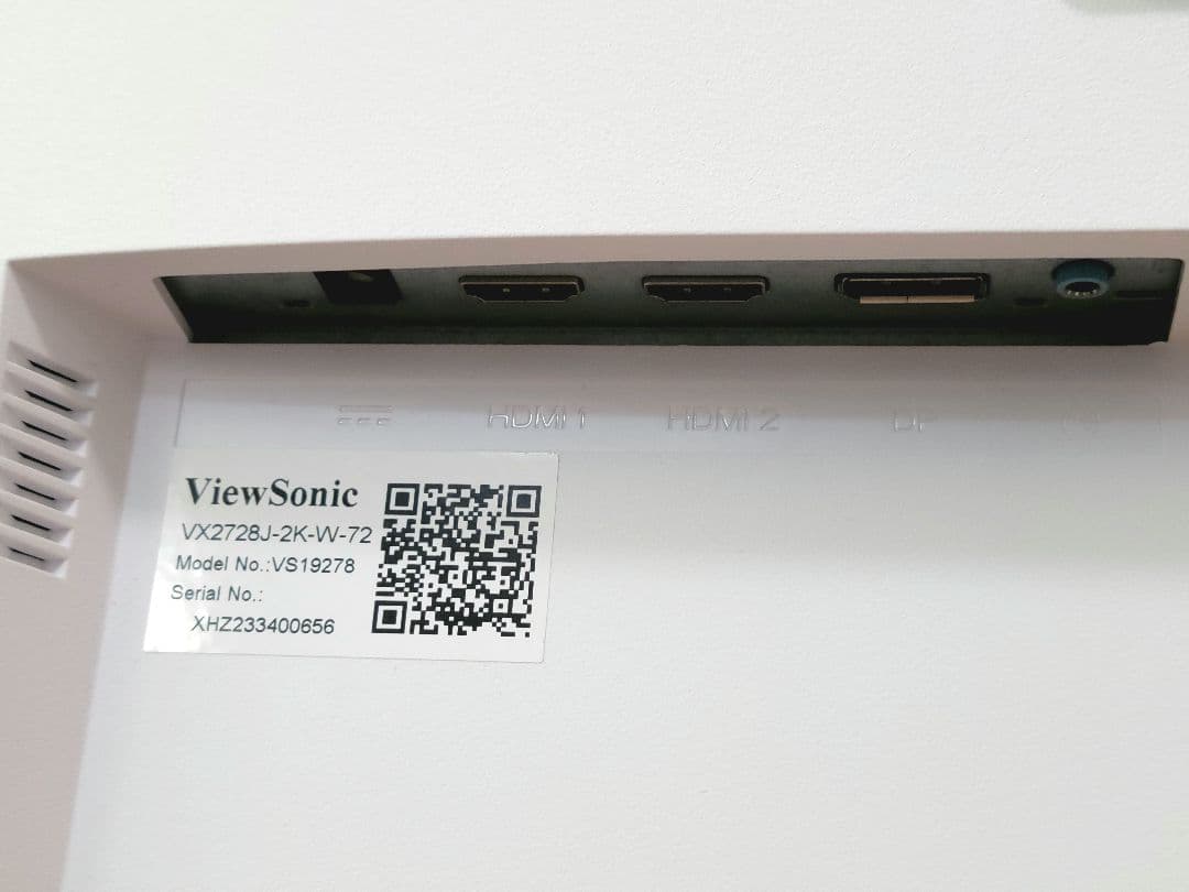 美品 おしゃれ　VX2728J-2K-W-72 27型 2K ゲーミングモニター