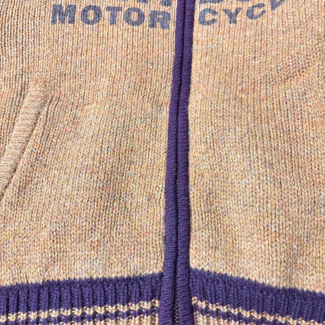 ハーレーダビッドソン ウールニット カウチンニット ニットブルゾン ヴィンテージ