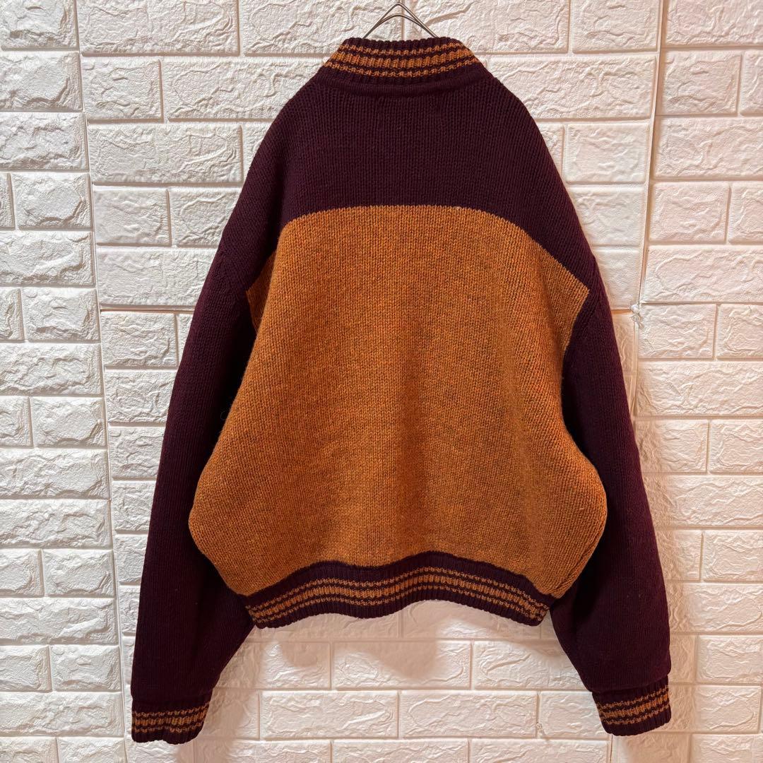 ハーレーダビッドソン ウールニット カウチンニット ニットブルゾン ヴィンテージ