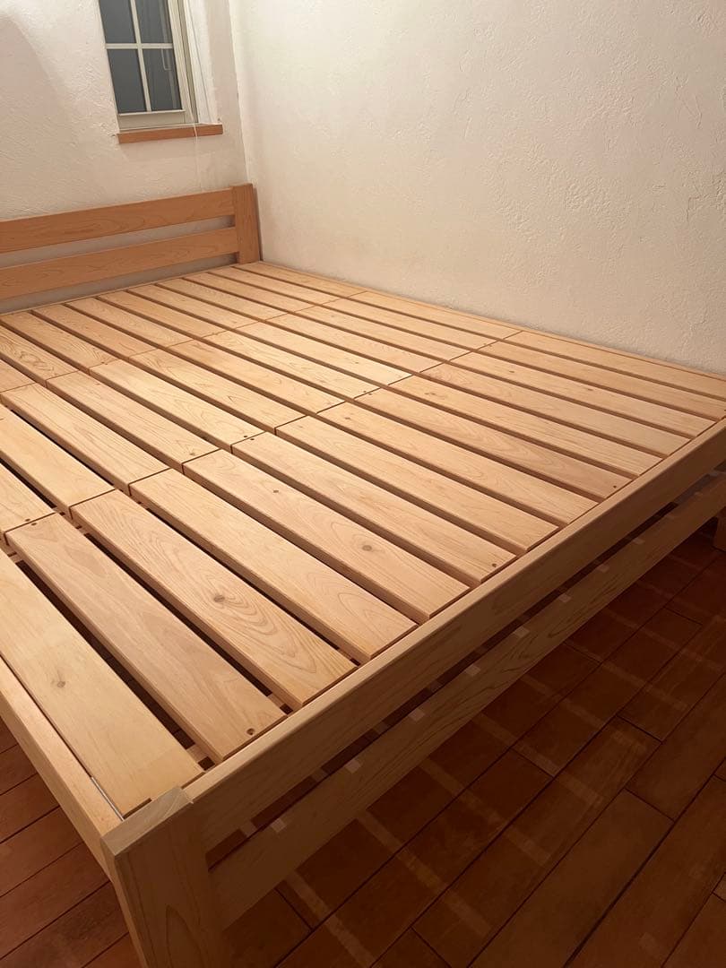 クイーンベッドフレーム 無垢材 ひのき