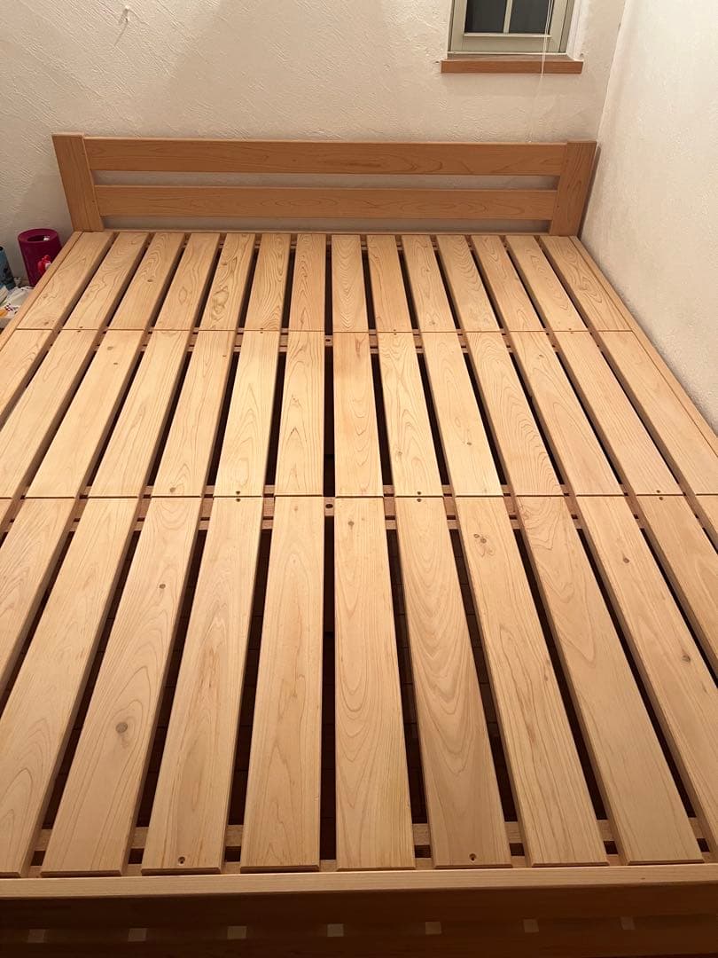 クイーンベッドフレーム 無垢材 ひのき