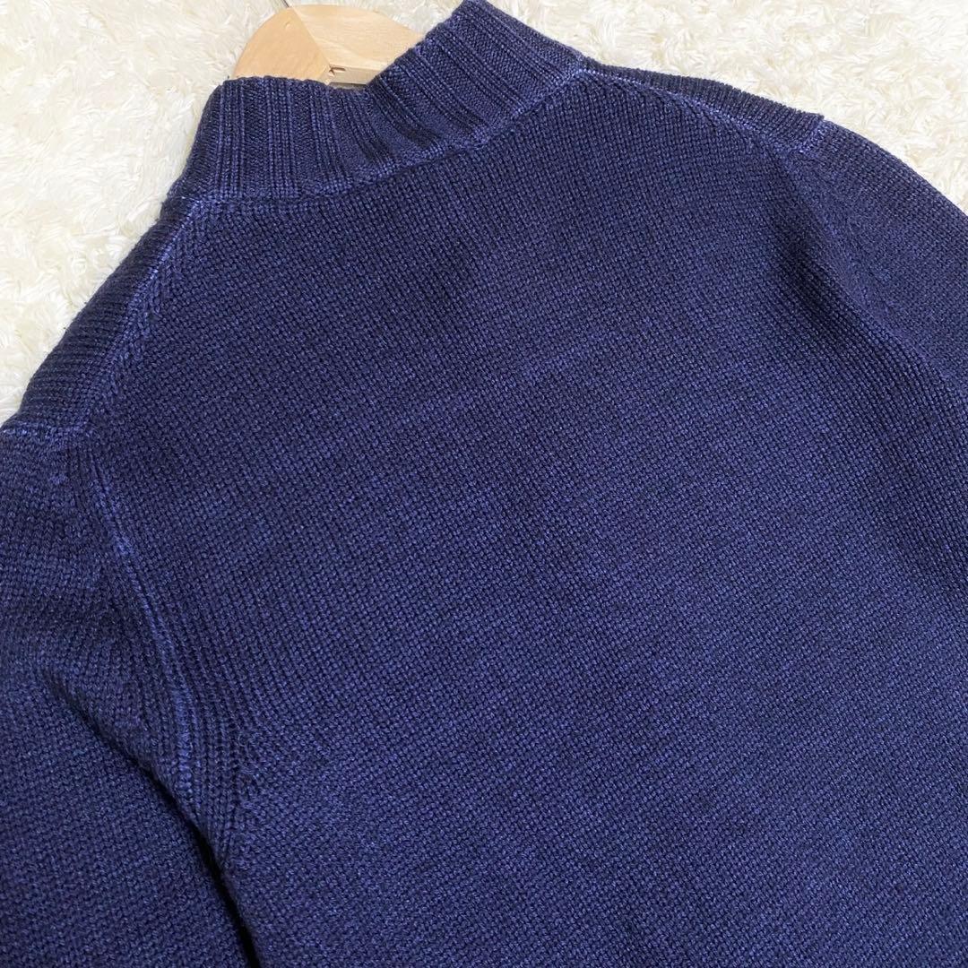 美品✨ BAFY ドライバーズニット イタリア製 スタンドカラー ネイビー 46