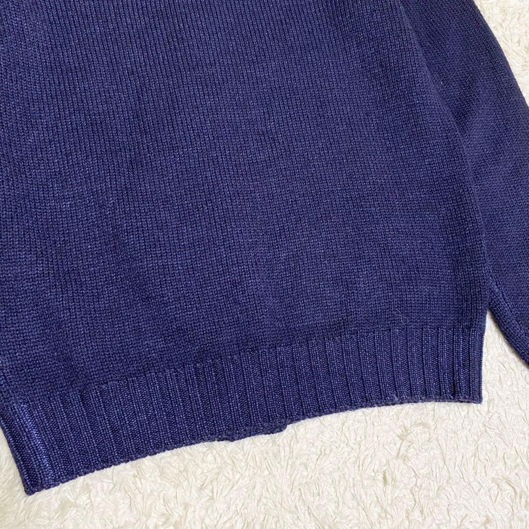 美品✨ BAFY ドライバーズニット イタリア製 スタンドカラー ネイビー 46