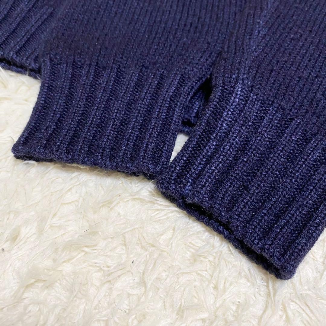 美品✨ BAFY ドライバーズニット イタリア製 スタンドカラー ネイビー 46