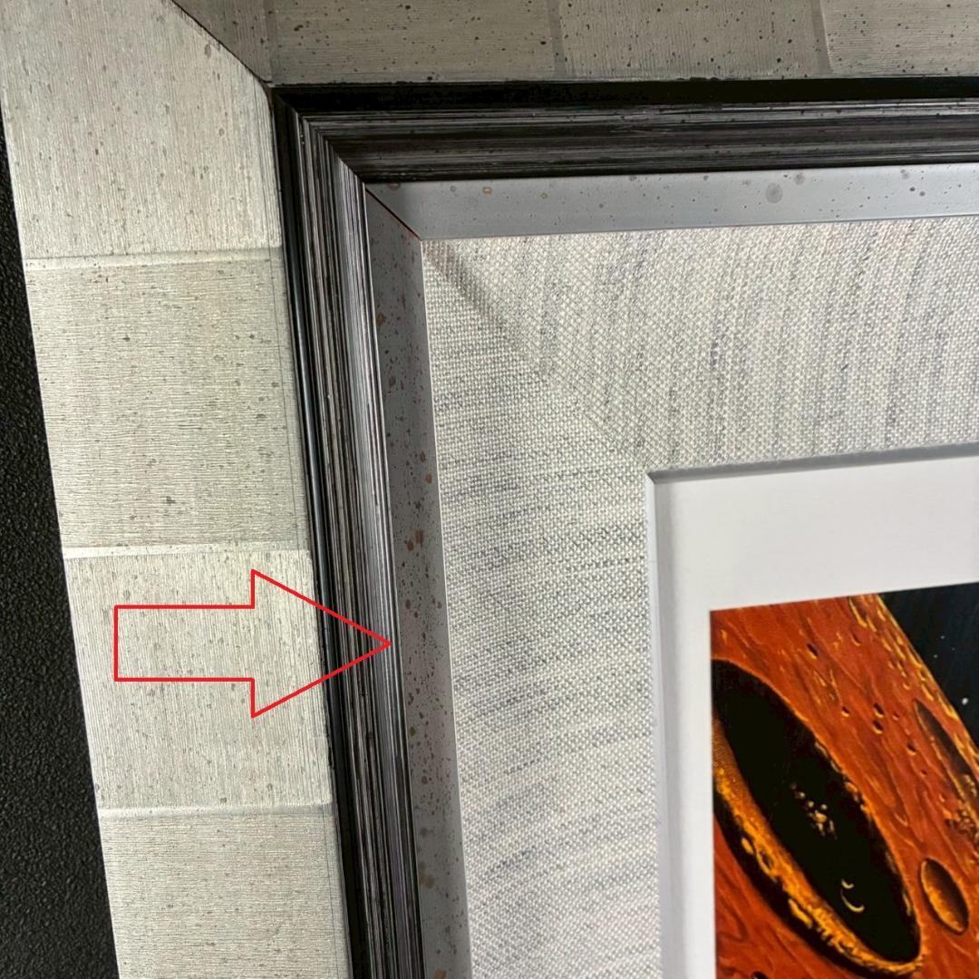 シム・シメール「レパードムーン」ジークレー 大作 直筆サイン入 お洒落な額装