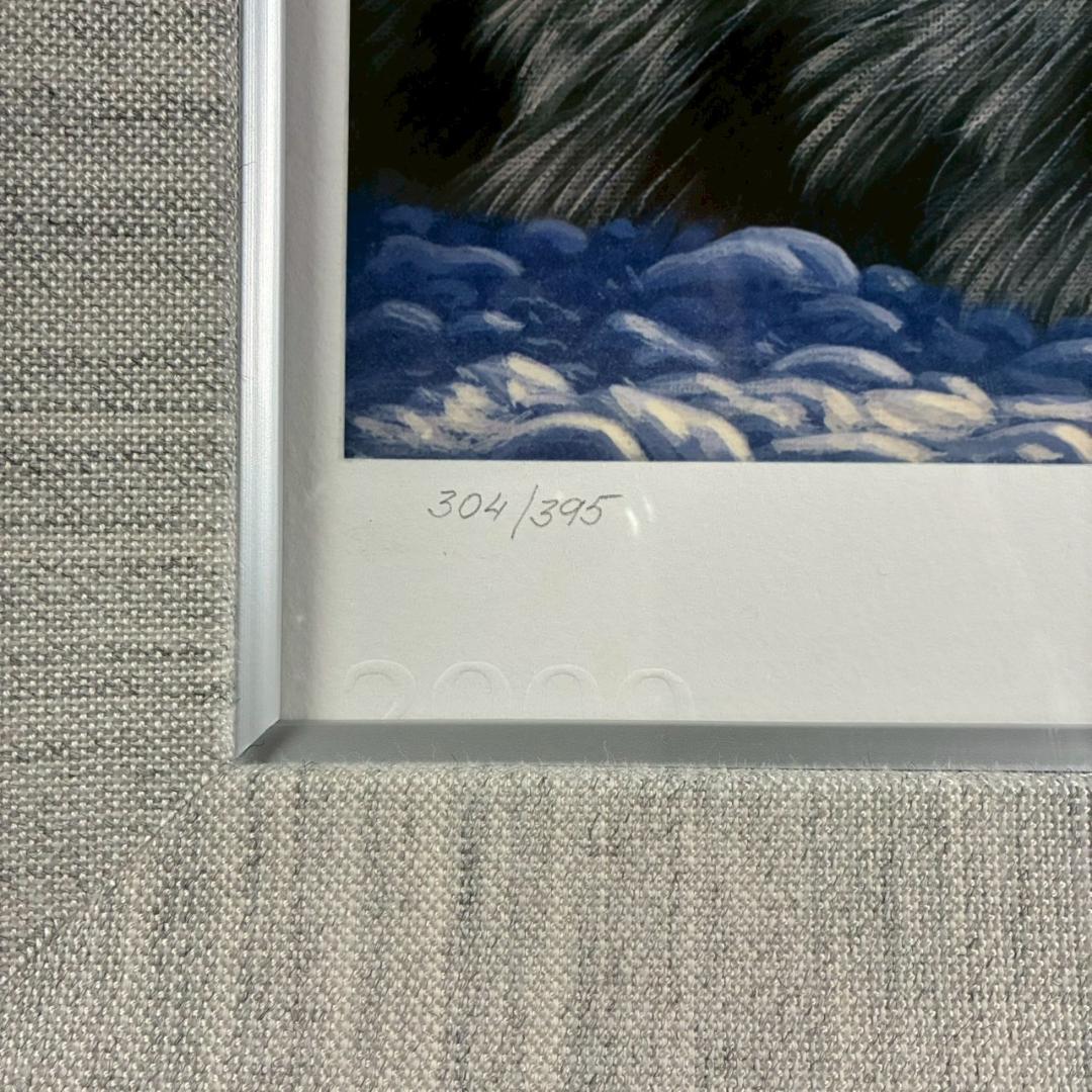 シム・シメール「レパードムーン」ジークレー 大作 直筆サイン入 お洒落な額装