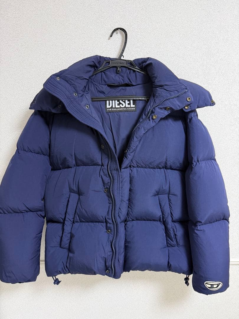 DIESEL ネイビー ダウンジャケット フード付き