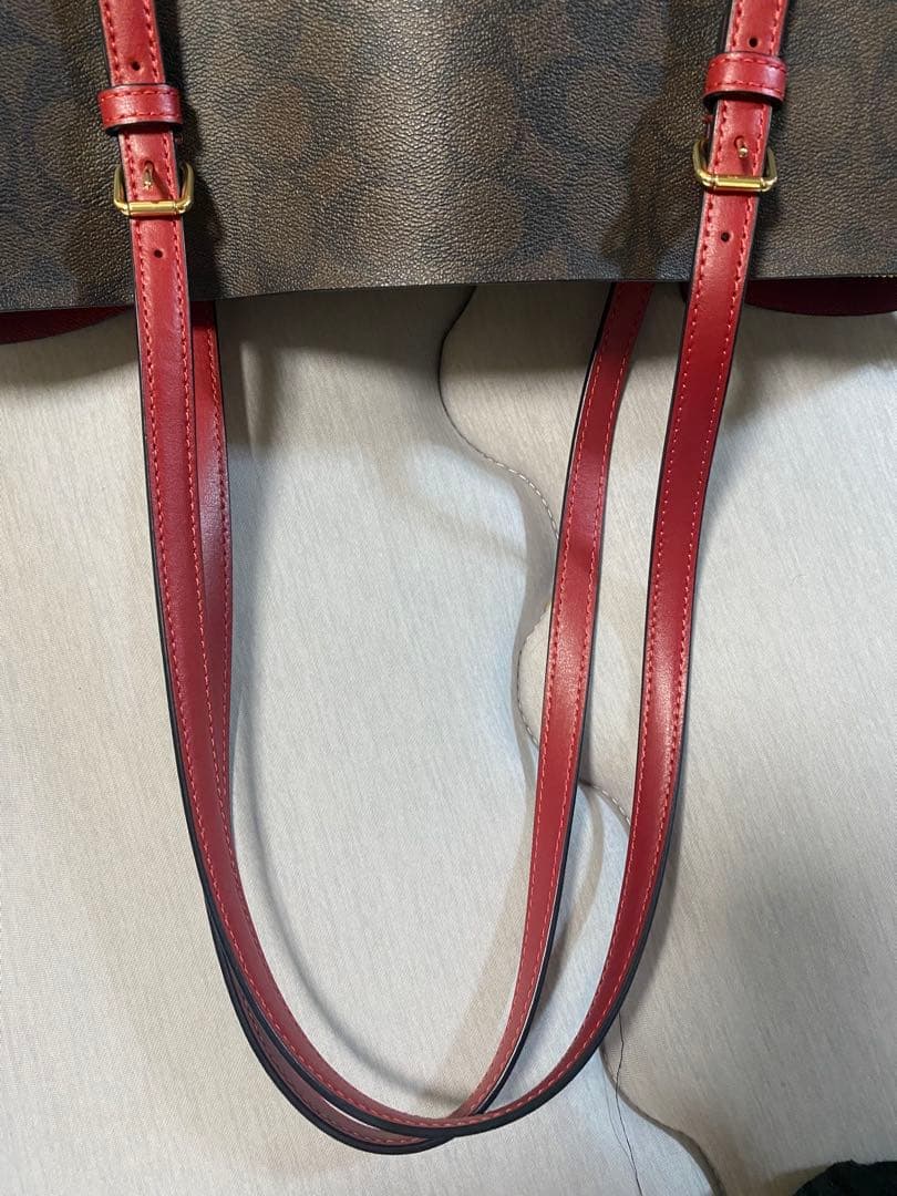 MyB@g(*☻-☻*) COACH トートバッグ ブラウン/レッド