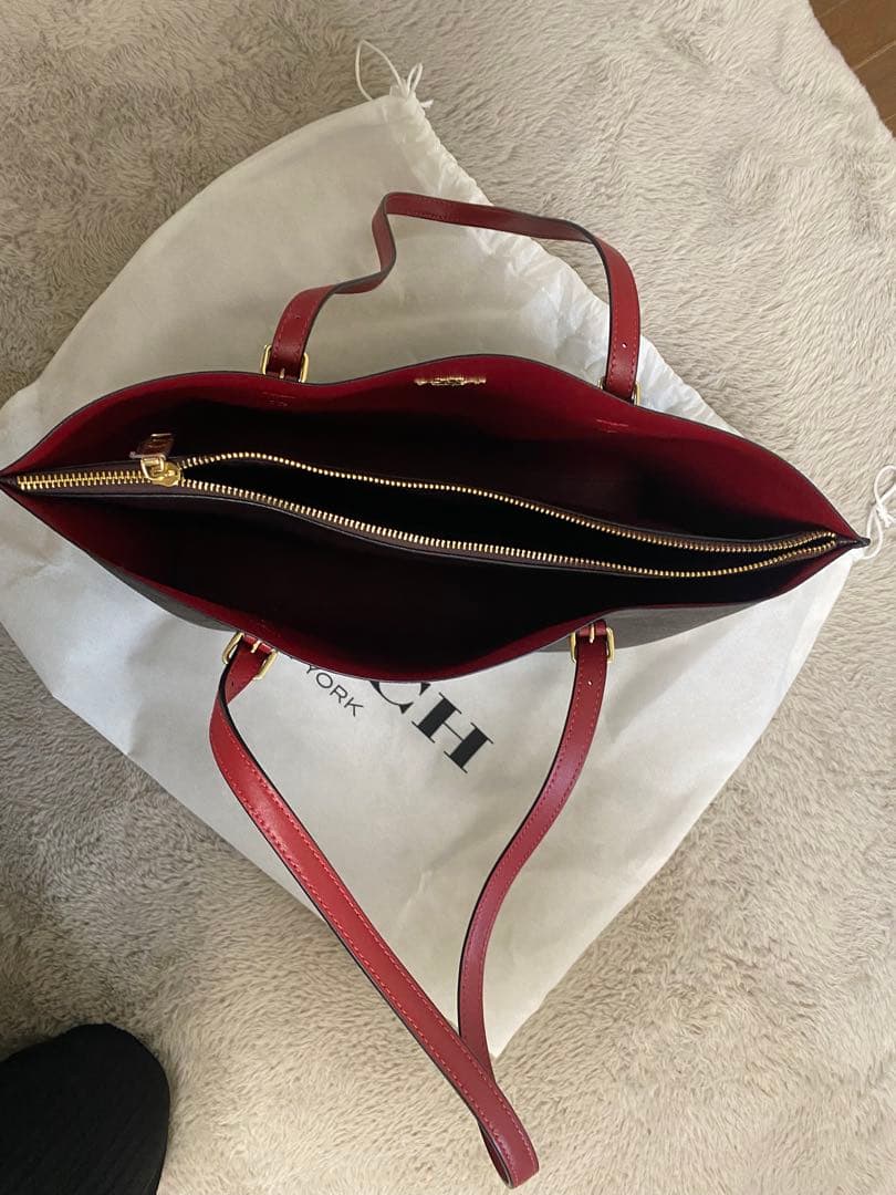 MyB@g(*☻-☻*) COACH トートバッグ ブラウン/レッド