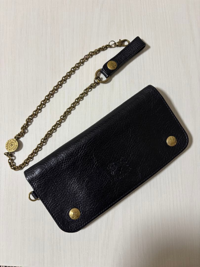 廃盤 IL BISONTEトラッカーウォレット チェーン付き イタリア製