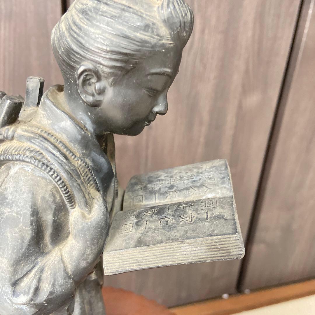 二宮金次郎　金属製像