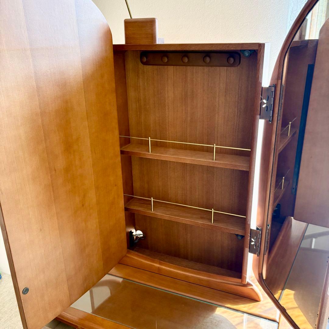 【大幅値下げ】木製三面鏡ドレッサー　別出品の椅子とセット購入をお願いします