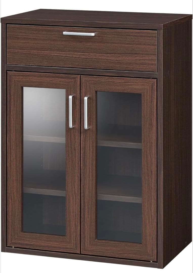 完成品　白井産業　食器棚 キャビネット 幅56.6×奥行35.5×高さ80cm