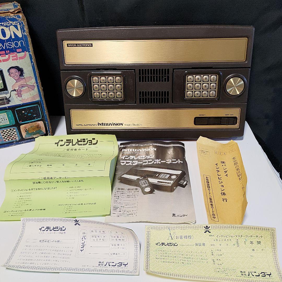 ★箱説付き★バンダイ国内版インテレビジョン本体&ソフト3本つき　中古動作品現状渡