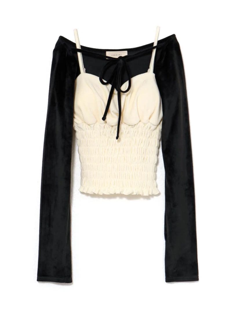 アンドマリー andmary Mei shirring tops