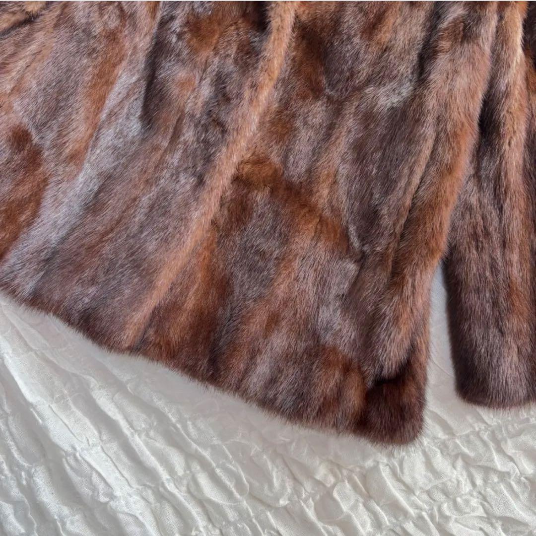 【極美品】 SAGA MINK 高級 ファーコート 毛皮 デミバフミンク