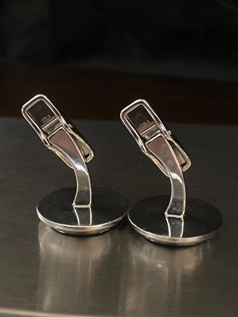 美品 アルフレッド ダンヒル ブラック オニキス AD  カフス 925