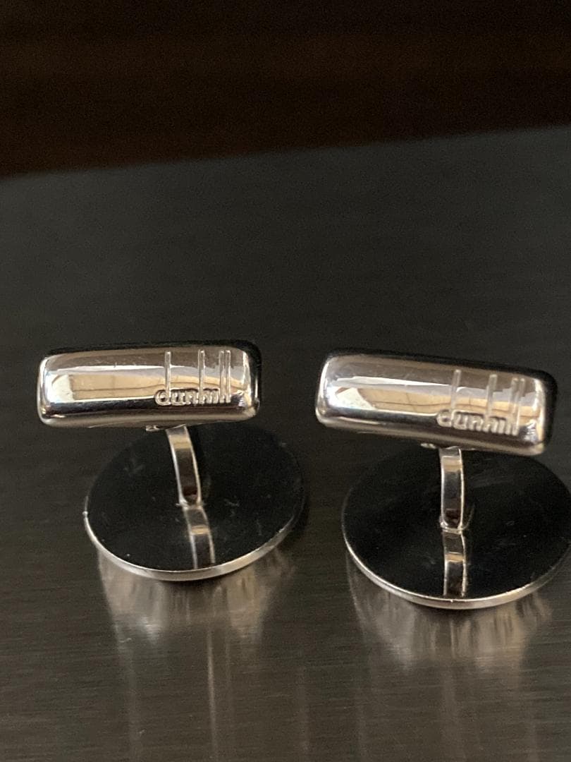 美品 アルフレッド ダンヒル ブラック オニキス AD  カフス 925