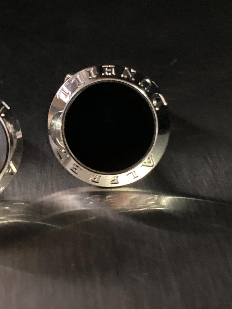 美品 アルフレッド ダンヒル ブラック オニキス AD  カフス 925